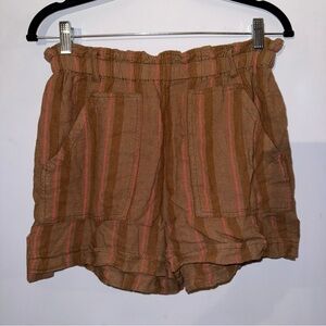 Time & Tru size small 4-6 shorts brown pink stripes
